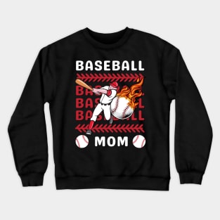 My Favorite Baseball Player Calls Me Mom Gift for Baseball Mother mommy mama Crewneck Sweatshirt